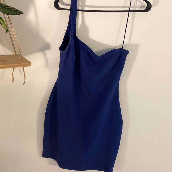 Likely Maisey One Shoulder Mini Dress Blue - Picture 5 of 6